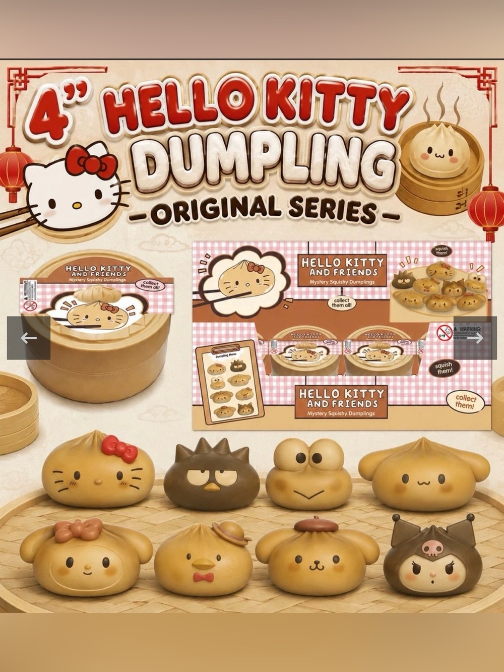 Hello Kitty and Friends Mystery Squishy Dumpling